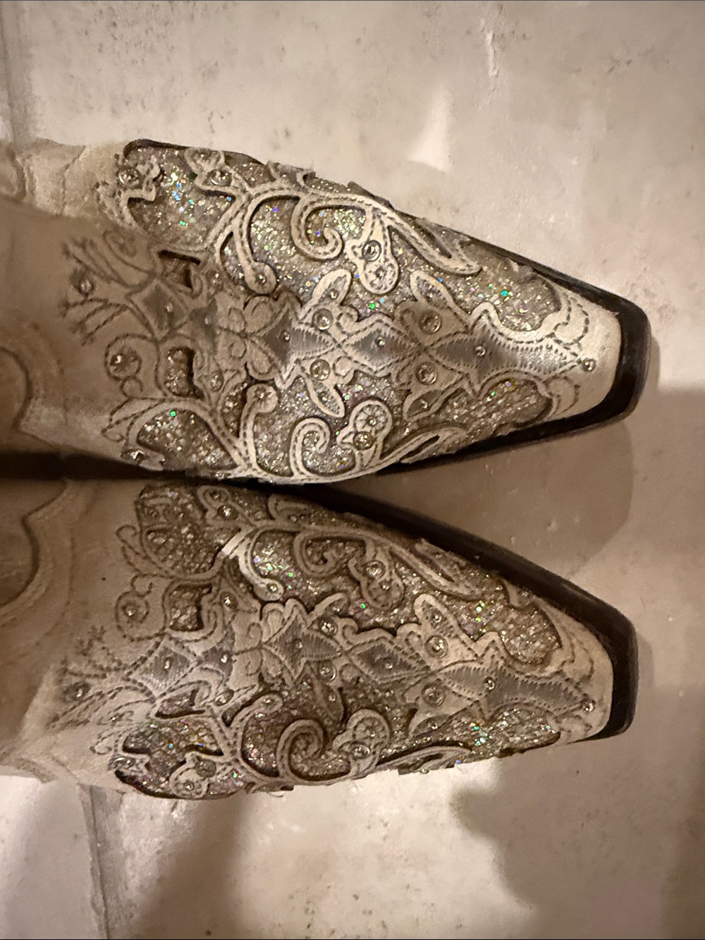 Corral Ivory Western Cowboy Boots with Embellished Upper - Picture 6 of 16